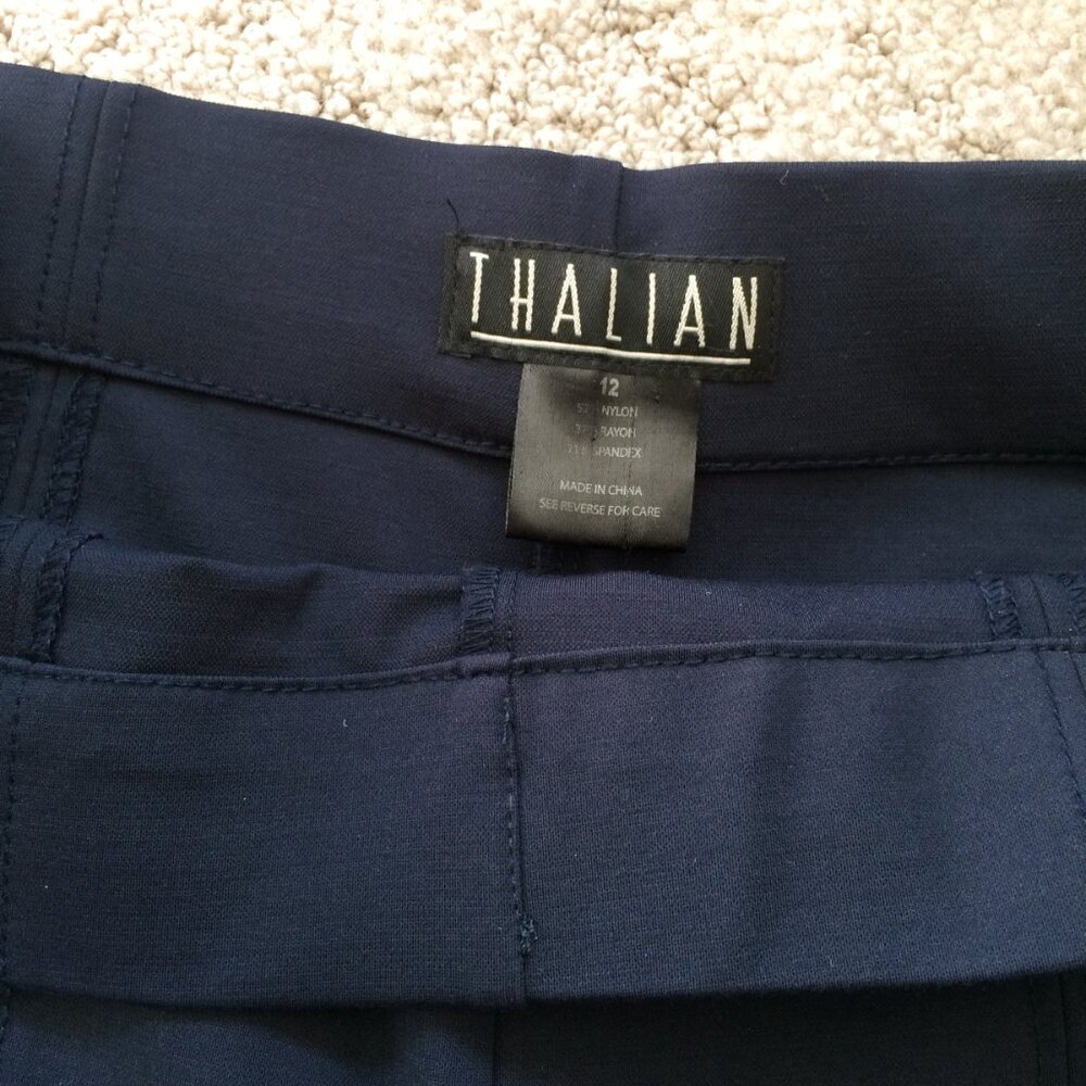 Thalian Stretch Pants - Leggings Blue Size 12 - Picture 7 of 16